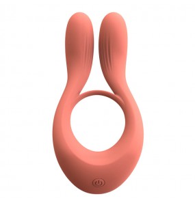 KIS TOY Martin Couple Toy Stimulator Vibrating Cock Ring (Chargeable - Orange)
